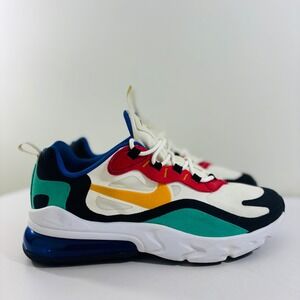 Nike Air Max 270 React Bauhaus Multi-Color BQ0103-001 Running Shoes Size 5.5Y